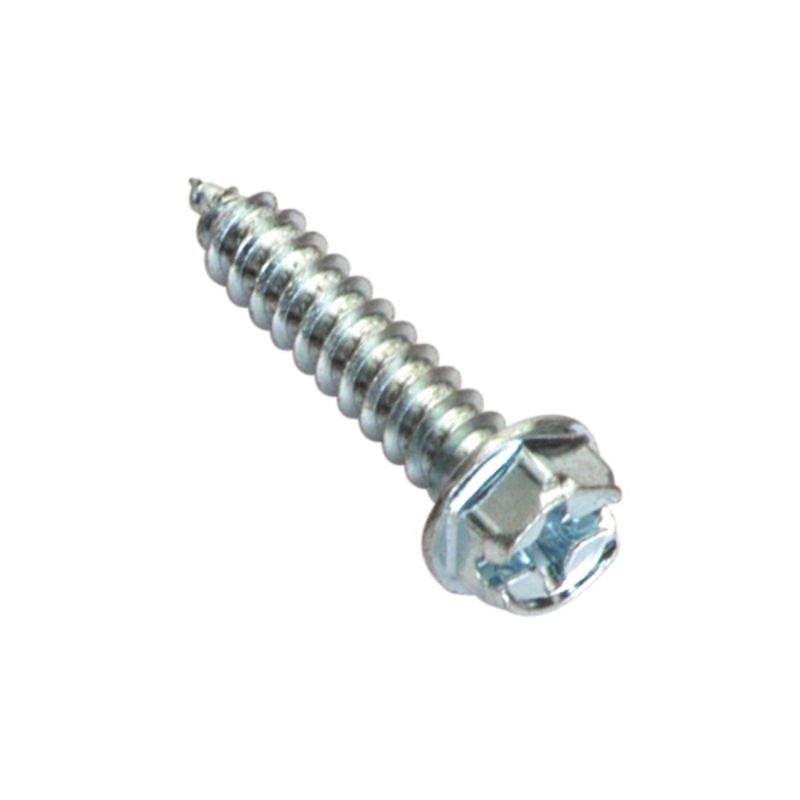 Champion 8G x 1in Hex Head Phillips tapping screws in pack of 50, ideal for easy fastening in wood, metal, and plastic.