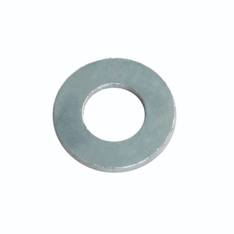 Flat steel washers, 3/8in inner diameter, 3/4in outer diameter, 16G thickness, 25-pack for durable project support.