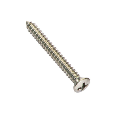 Champion 8G x 1in tapping screws in a 100 pack, ideal for wood, metal, and plastic projects, ensuring strong, reliable fastening.