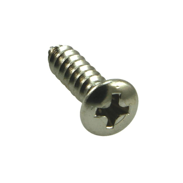 Champion 10G x 1in self-tapping screws with Phillips head, rounded design, 50-pack, perfect for woodworking and construction.