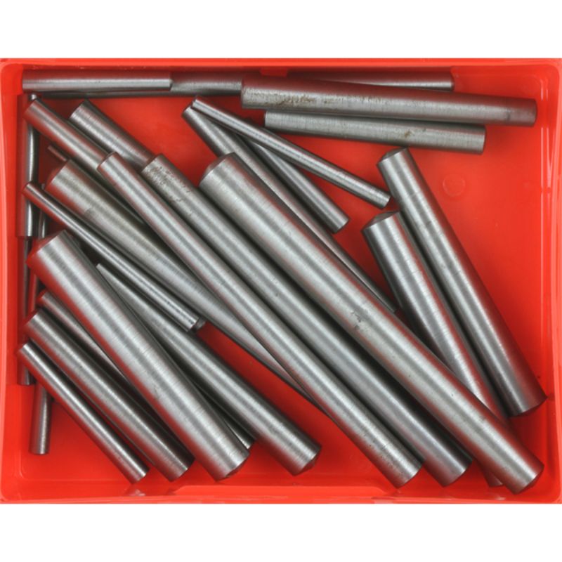 Champion 33pc Taper Pin Assortment featuring large sizes, ideal for precision in mechanical and woodworking projects.