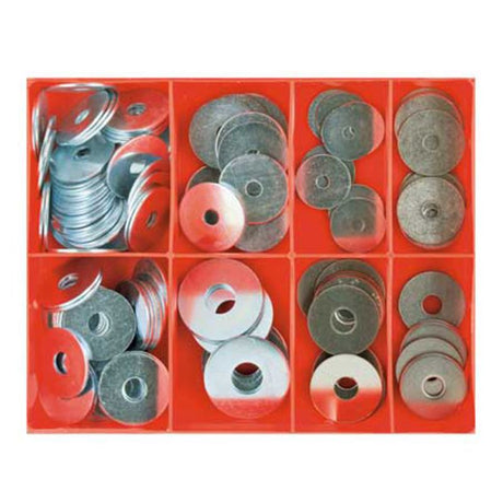 Champion 143pc Zinc Panel Washer Assortment featuring steel and stainless steel washers for versatile, durable fastening solutions.