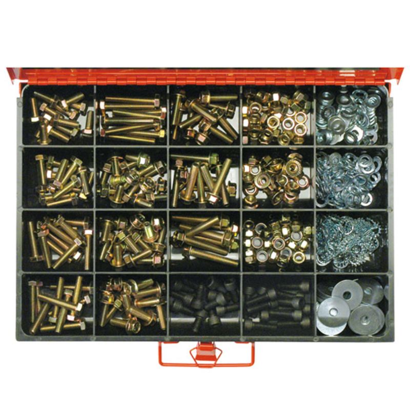 Champion Master Kit 520pc with GR8.8 bolts, nuts, washers, and fasteners, designed for DIY and professional use.