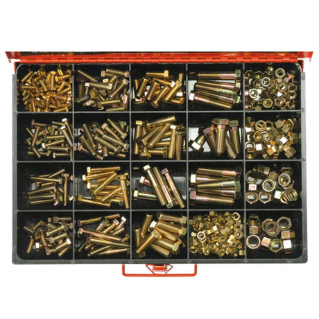 Champion Master Kit with 365 high-tensile GR5 bolts, set screws, and nuts in various sizes, ideal for all fastening needs.