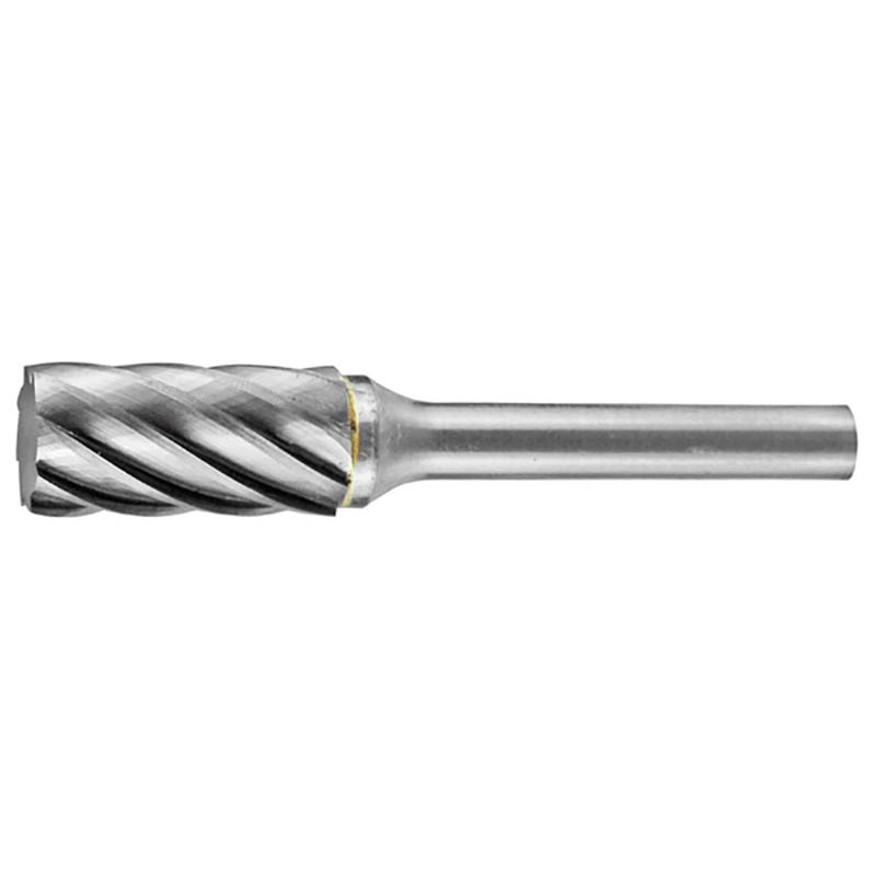 High-performance 1/4" carbide burr for shaping aluminum, featuring a 3/4" flute length and compatible with most rotary tools.