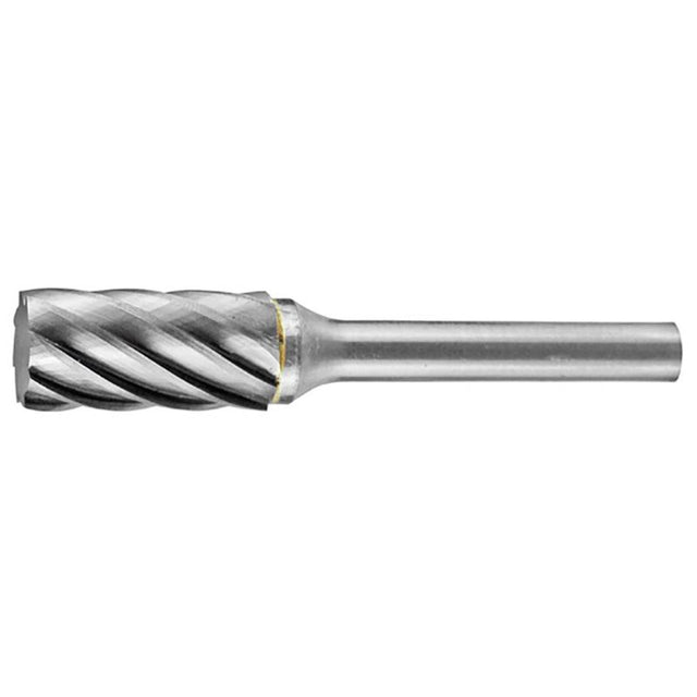 High-performance 1/4" carbide burr for shaping aluminum, featuring a 3/4" flute length and compatible with most rotary tools.