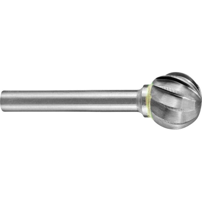 Holemaker Carbide Burr, 3/8in ball shape, designed for precision machining and engraving in aluminum applications.