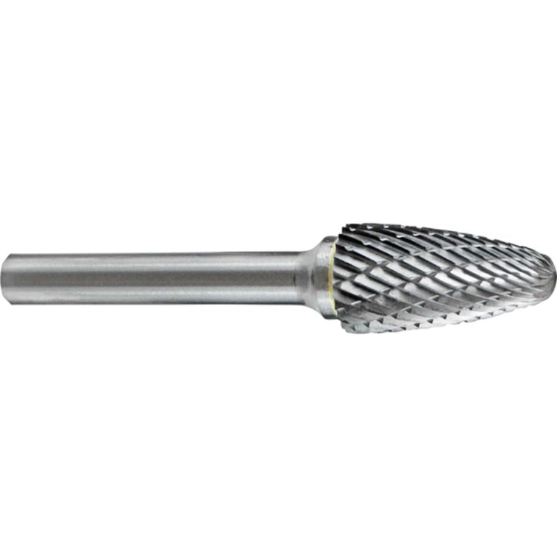 Image of Holemaker Carbide Burr, featuring a 7/16 inch head, 1 inch flute, and radius end for precision woodworking and machining.