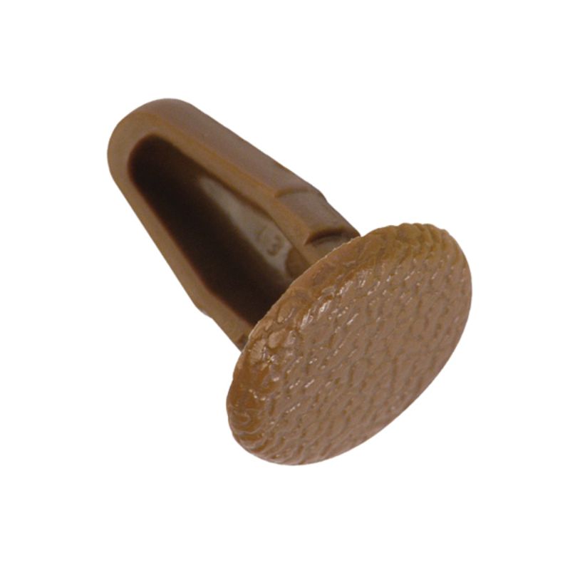 Heavy-duty brown canoe clips measuring 14mm HD x 16.8mm, perfect for securing canoes on outdoor adventures.