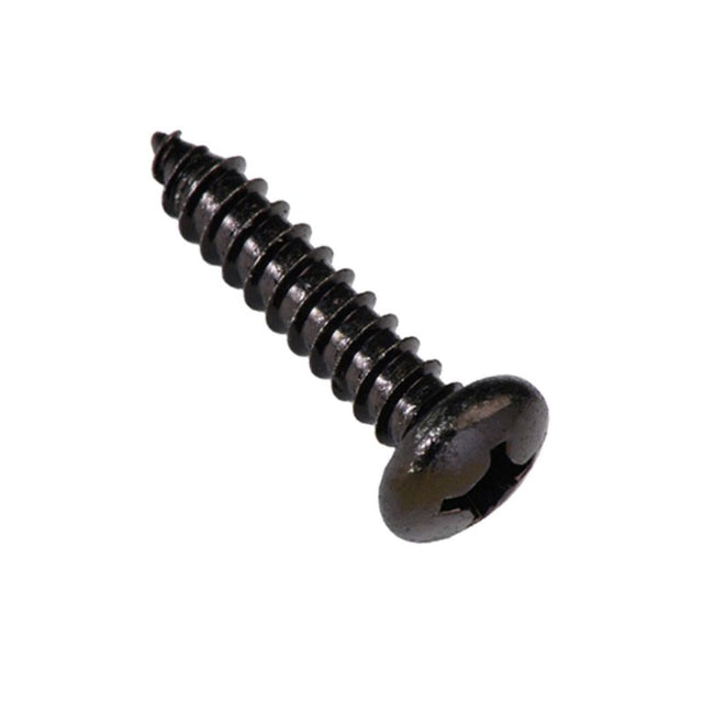 Black Champion Self Tapping Screws 10G x 3/4in, 50-pack for easy installation in woodworking and metal projects.