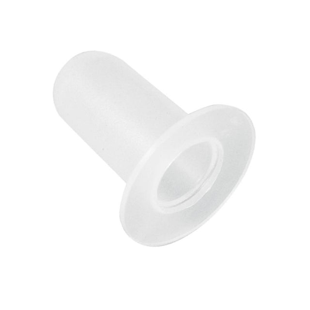 Champion Door Trim Bush in white, 16mm HD, designed for precise installation in door trims with an 8mm hole size.