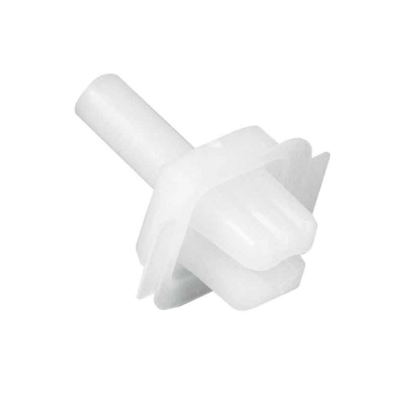 Champion Plastic Push Rivets in white, 9mm x 4.5mm, 50-pack for secure panel fasteners in automotive and DIY projects.