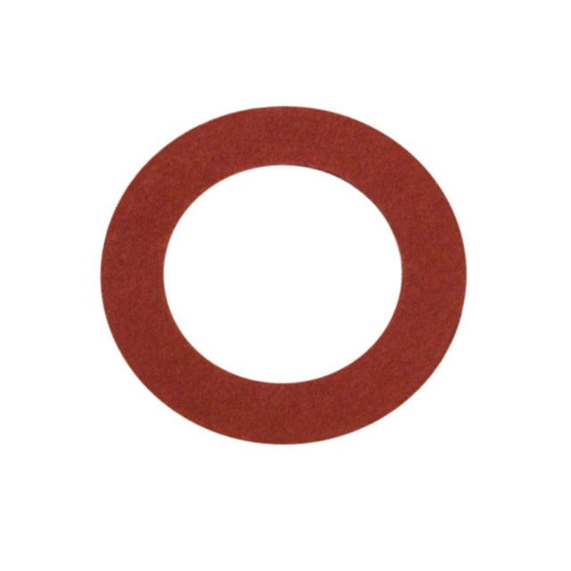 Red fibre washers, 1/4in x 9/16in x 1/32in, 100-pack for sealing and corrosion resistance in various applications.