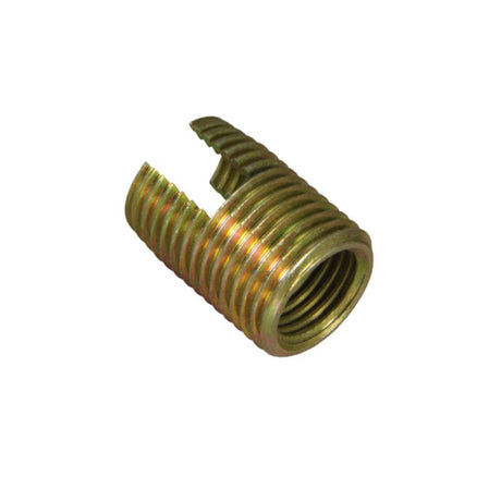 Self-tapping M12 x 1.25mm thread insert for durable internal threading, ideal for repairs and automotive projects.