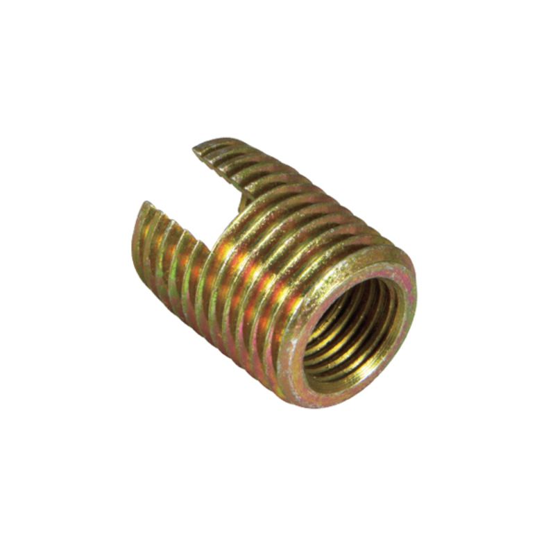 Self-tapping thread inserts for 3/8 UNF screws; durable, easy installation for DIY and professional projects, 2-pack.