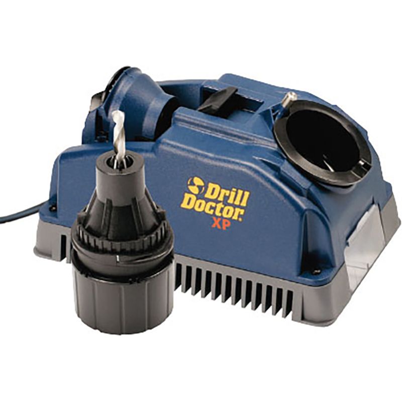 Drill Doctor Model XP sharpens drill bits from 2.5mm to 13mm with precision and features user-replaceable diamond wheel.
