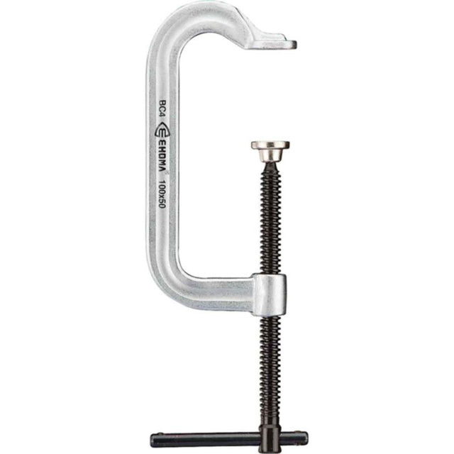 Trademaster General Duty C-Clamp with 400mm x 175mm dimensions, 2000kg capacity, alloy steel, nickel and chrome plated.