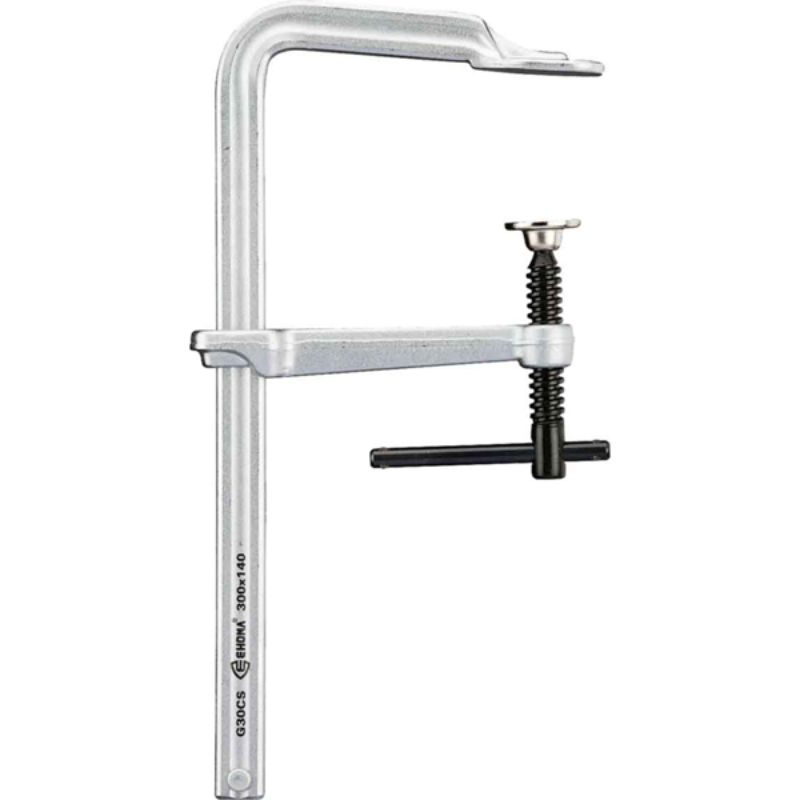 Trademaster General Duty Clamp with 1000kg capacity, featuring T-Handle round ends for reinforced clamping, 600mm span.