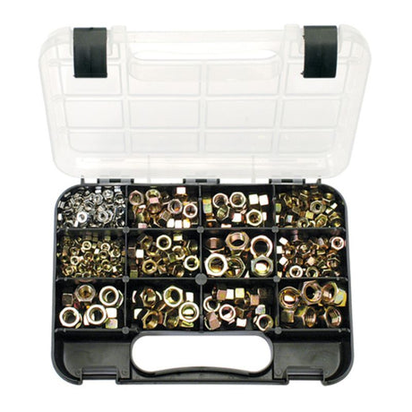 508-piece Champion GJ Grab Kit with hex nuts in UNF/UNC sizes, made from high tensile Class 5 steel for durability.