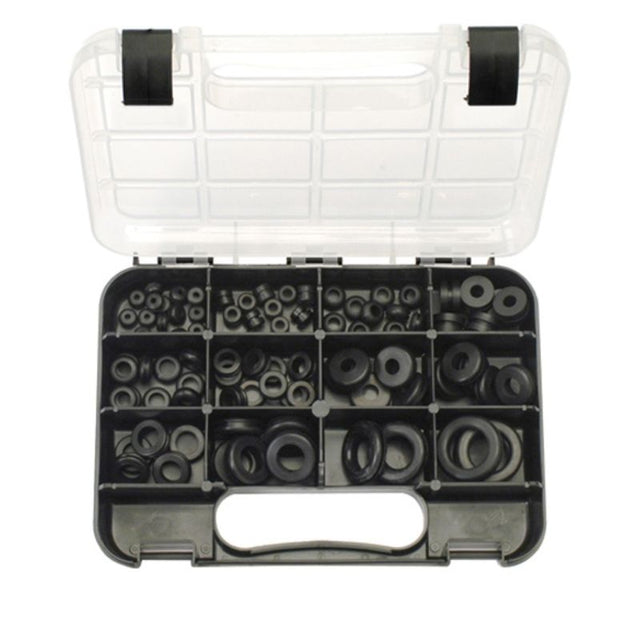 86-piece Champion GJ Grab Kit featuring wiring grommets in 12 sizes, perfect for automotive and DIY wire management.