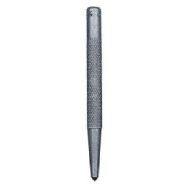 Groz Centre Punch 5/64in, carbon steel, with knurled grip and chamfered end for precise marking on various materials.