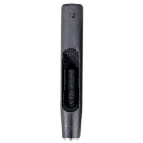 Groz Hollow Punch 6mm tool for cleanly cutting holes in leather, plastics, and fibers with durable, jamming-resistant design.