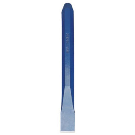 Groz Cold Chisel 1/2in x 6in, durable alloy steel tool for precision metalworking and masonry tasks with a powder-coated finish.