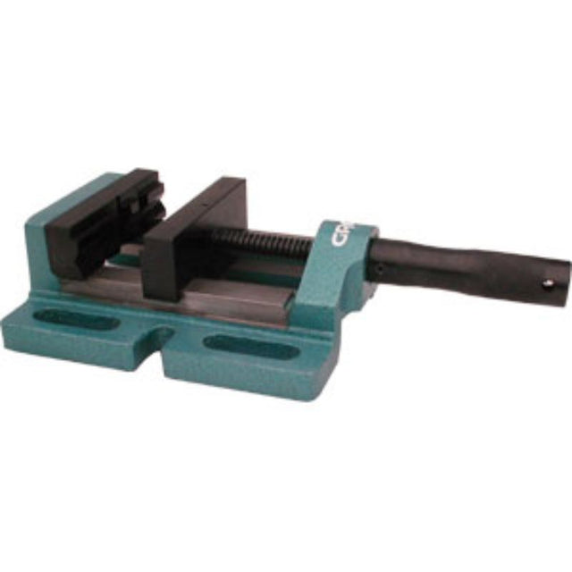 Groz Drill Press Vice with 3-inch jaws, robust cast iron, precision base for smooth movement, ideal for woodworking and metalworking.