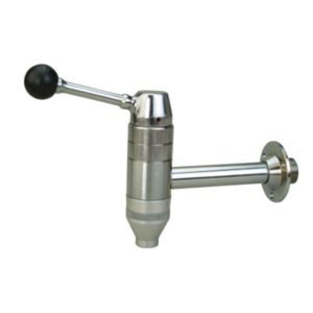 Professional chrome-plated oil spigot with spring-loaded non-drip mechanism, ideal for efficient oil dispensing.