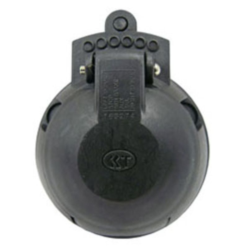 Robust KT 7-Pin Large Round Trailer Socket designed for secure towing and enhanced durability in New Zealand conditions.