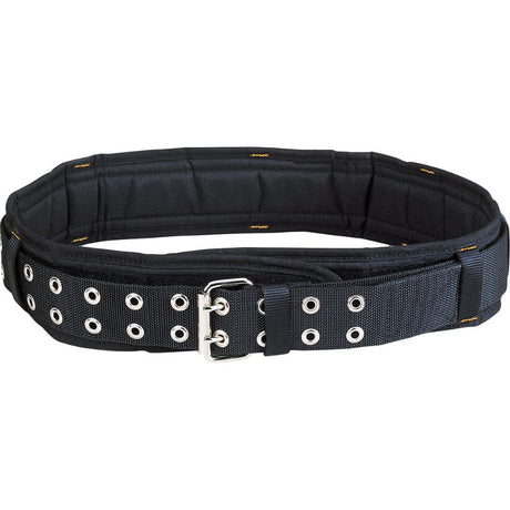 75mm wide padded comfort work belt for waist sizes 66-116cm, made with durable double-layer fabric and foam padding.