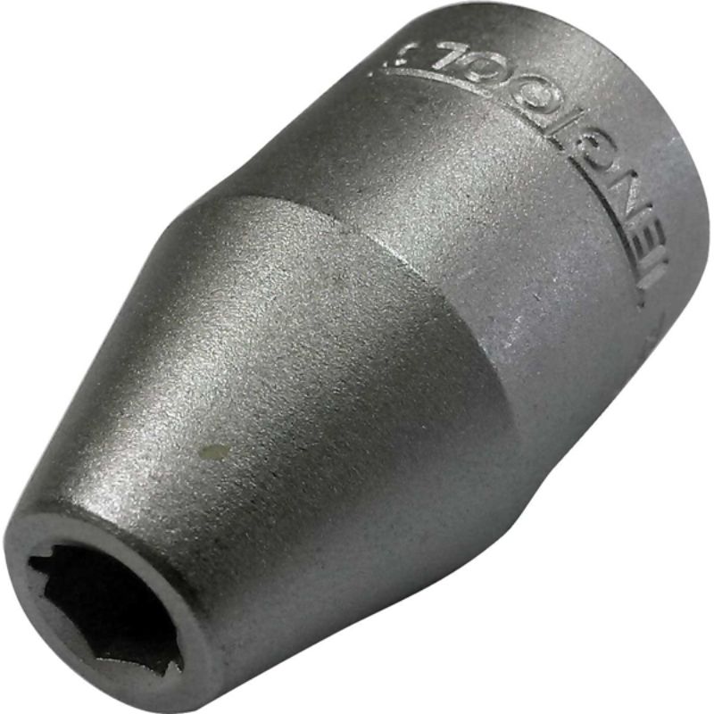 Teng 1/2in Dr. Coupler Adaptor for 1/4in Hex, durable Chrome Vanadium steel with satin finish, compact 25mm length for efficient tool use.