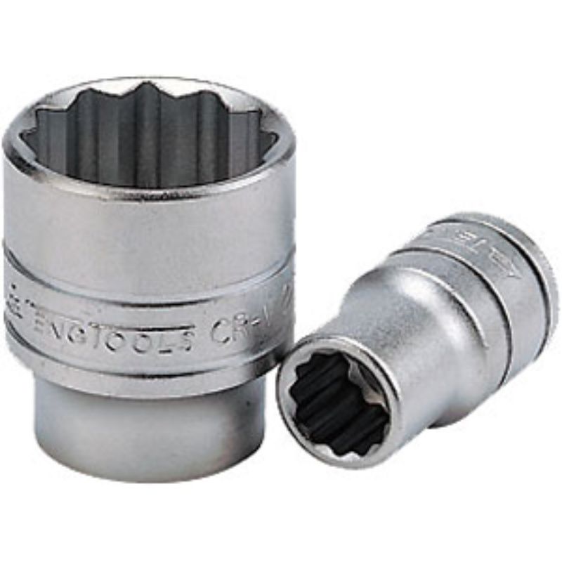 High-quality Teng 1/2in drive socket designed for 14mm bolts with a durable 12-point design for precision and reliability.