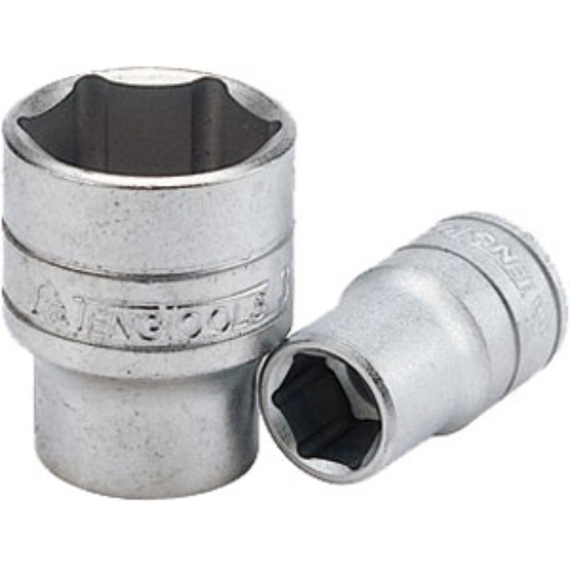 Teng 1/2in drive socket 14mm 6-point, crafted from chrome vanadium steel for durability and precision in fastening tasks.