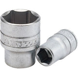 Teng 1/2in drive socket 18mm 6-point, crafted from chrome vanadium steel for durability and superior bolt grip.