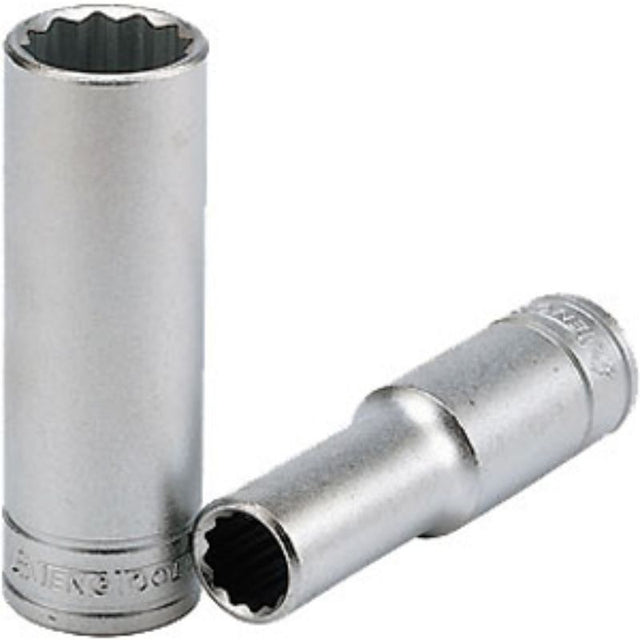 Teng 1/2in Drive Deep Socket 30mm 12 Point, made of chrome vanadium steel, ideal for tight spaces and durable automotive work.