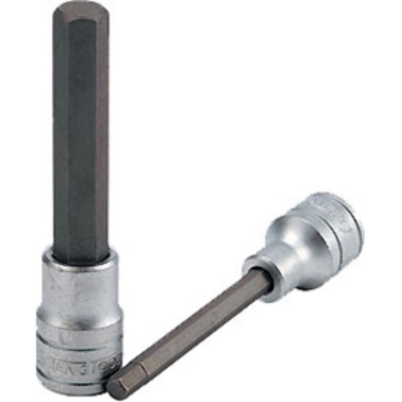 Teng 1/2 Inch Drive Bit Socket Hex 10mm x 100mm, durable chrome vanadium steel, ideal for tight spaces and internal hex fasteners.