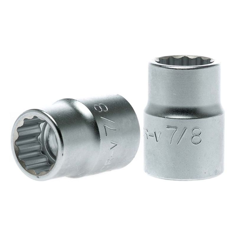 Teng 3/4in drive socket 7/8in 12-point design ensures a secure fit and superior torque for heavy-duty automotive tasks.