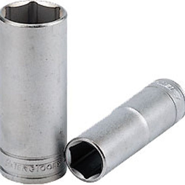 Teng 3/8in deep socket made of chrome vanadium steel, designed for durability and efficiency in hard-to-reach fasteners.