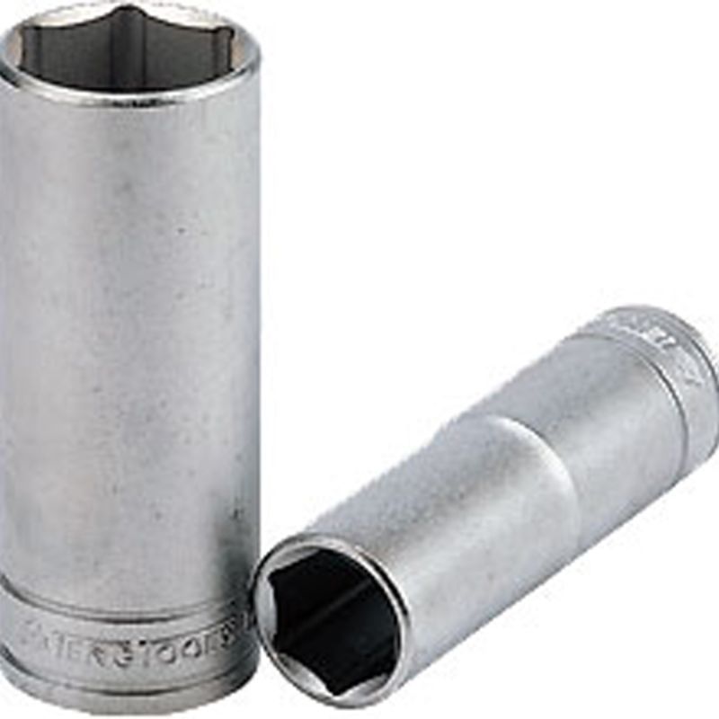 Teng 3/8in Drive Deep Socket 7mm, durable chrome vanadium steel tool for precision automotive and mechanical tasks.