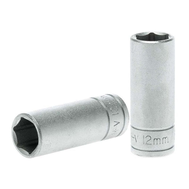 Teng 3/8in Dr. Deep Socket 12mm, designed for precision and durability, ideal for hard-to-reach bolts in automotive and DIY tasks.