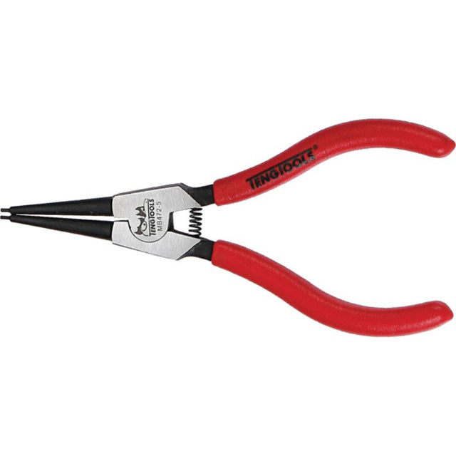 5-inch Teng MB straight circlip plier with chrome vanadium steel, vinyl grip, and return spring for easy snap-ring installation.