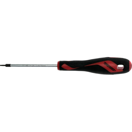 Teng MD TT-MV+ Screwdriver TX6 with 75mm blade, ergonomic handle, black tip for M2 screws, perfect for tight spaces.