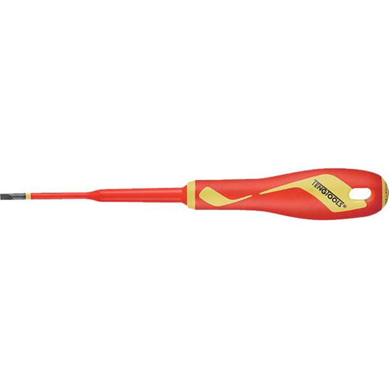 Teng MD 1000V VDE screwdriver with reduced blade diameter for safe, precise access to recessed screws in electrical work.