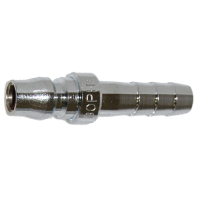 Chrome-plated steel 1/4in hose coupler with one-way valve, designed for pneumatic tools and heavy-duty air pressure use.