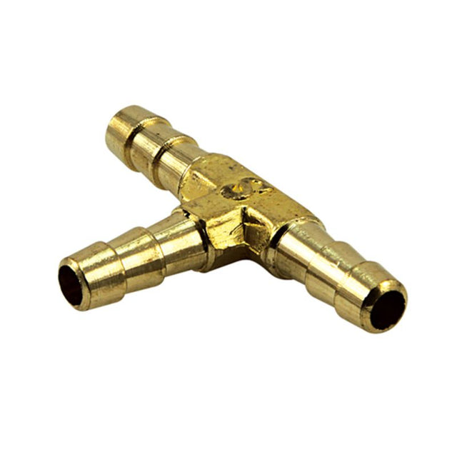 Champion Brass 1/2in 3-Way Hose Tail Tee, durable brass connector for efficient hose connections in gardening and irrigation systems.