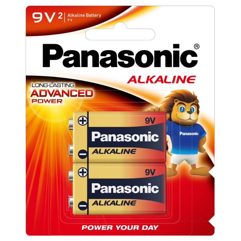 Panasonic 9V Battery Alkaline (2pk)