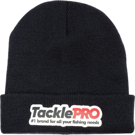 Cozy TacklePro acrylic beanie in classic style with logo, perfect for outdoor activities and cool weather.