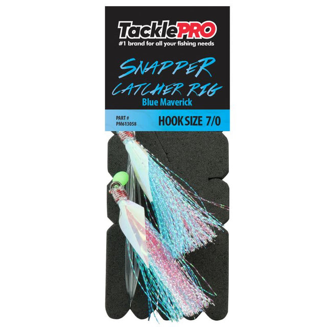 TacklePro Snapper Catcher Blue rig with a 7/0 hook and 40lb trace capacity for reliable fishing adventures.