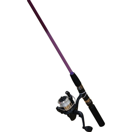 ProStrike pink rod and reel combo set, 1.8m, 4kg mono line, ideal for bait fishing and spinning lures, perfect for anglers.